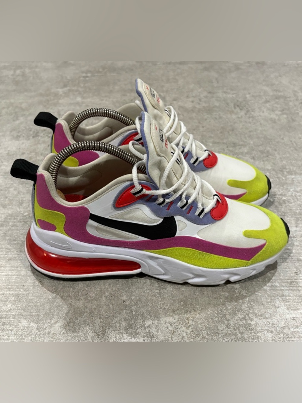 Nike Air Max 270 React White Pink Yellow